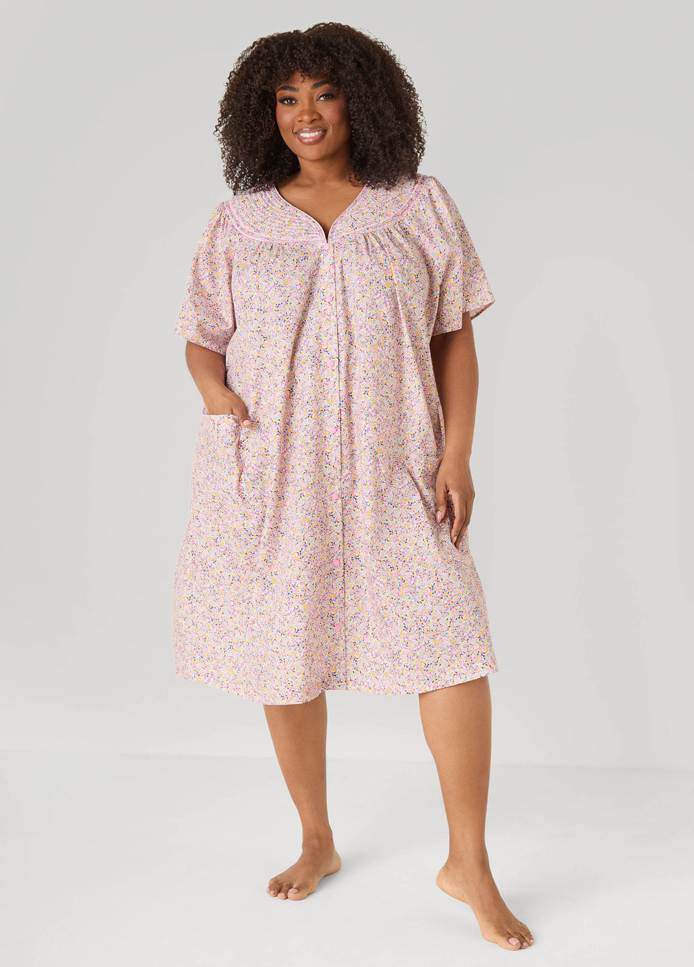 Moon To Noon Floral Sleep Dress Multi | Ashley Stewart