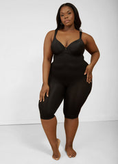 Plus Size High Waist Shaping Control Capri Black | Ashley Stewart