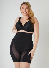 Extra Firm Long Leg Shaper Shorts Black | Ashley Stewart