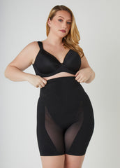 Extra Firm Long Leg Shaper Shorts Black | Ashley Stewart