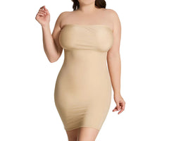 InstantFigure Shapewear Strapless Dress White | Ashley Stewart