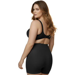 InstantFigure High Waist Compression Shorts Black | Ashley Stewart