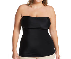 InstantFigure Strapless Bandeau Top Black | Ashley Stewart