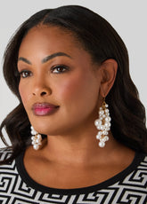 Cluster Faux Pearl Earrings Pearl | Ashley Stewart