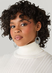 Set Of 3 Silver Tone Wire Earrings Multi | Ashley Stewart