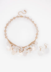 Faux Mother Of Pearl Necklace Set White | Ashley Stewart