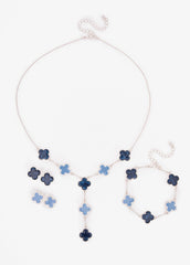Four Piece Clover Necklace Set Victoria Blue | Ashley Stewart