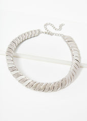 Trendy Crystal Necklace Silver Necklaces Statement Necklace Silver | Ashley Stewart