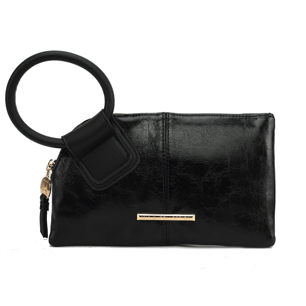 Simone Textured Wristlet Charcoal Grey | Ashley Stewart