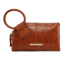 Simone Textured Wristlet Charcoal Grey | Ashley Stewart