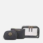 Laura Cosmetic Case Set Charcoal Grey | Ashley Stewart