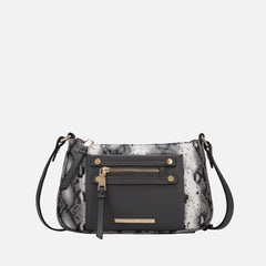 Essie Snake Effect Crossbody Bag Snake Beige | Ashley Stewart