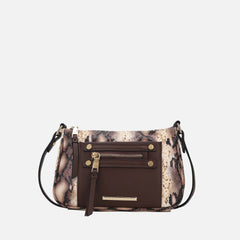 Essie Snake Effect Crossbody Bag Snake Beige | Ashley Stewart