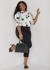 Textured Faux Leather Satchel Black | Ashley Stewart