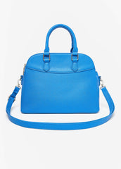 Faux Leather Top Handle Satchel Victoria Blue | Ashley Stewart