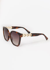 Cutout Tortoiseshell Sunglasses TORT | Ashley Stewart