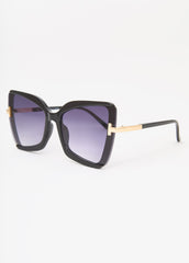 Tinted Square Frame Sunglasses Black | Ashley Stewart