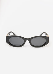 Embellished Cat Eye Sunglasses Black | Ashley Stewart