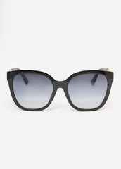 Clover Cutout Sunglasses Black | Ashley Stewart