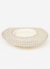 Trendy Accessory Felt Rhinestone Crystal Pearl Cowboy Hats Fedora White | Ashley Stewart