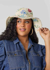 Floral Jacquard Bucket Hat Multi | Ashley Stewart