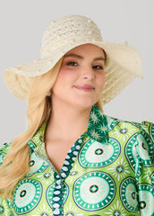Faux Pearl Crochet Hat White | Ashley Stewart