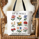 It Is Well With My Soul Tote Bag Black Handle | Ashley Stewart