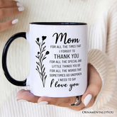Thank You Mom Mug White | Ashley Stewart