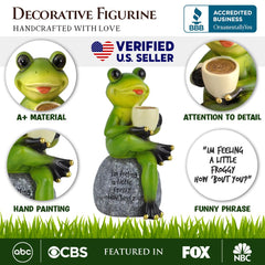 Coffee Frog Garden Statue Multi | Ashley Stewart