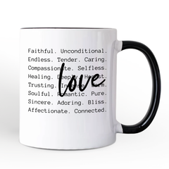 Definition Of Love Mug Black Handle | Ashley Stewart