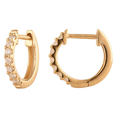0.15 Carat Lab Grown Diamond Huggie Hoop Hinged Earrings | Ashley Stewart