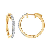 0.50 Carat Lab Grown Diamond Huggie Hinged Hoop Earrings | Ashley Stewart