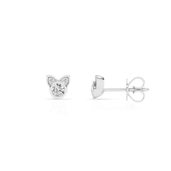 0.25 Carat Cat Shaped Lab Grown Diamond Stud Earrings | Ashley Stewart