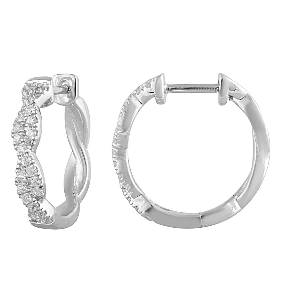 0.25 Carat Lab Grown Diamond Infinity Hoop Earrings | Ashley Stewart