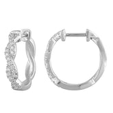 0.25 Carat Lab Grown Diamond Infinity Hoop Earrings | Ashley Stewart