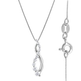 0.25 Carat Lab Grown Diamond Infinity Pendant Necklace | Ashley Stewart