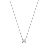 1 Carat Lab Grown Princess Diamond Pendant Necklace In Sterling Silver | Ashley Stewart