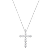 1 Carat Lab Grown Diamonds Cross Pendant Necklace | Ashley Stewart