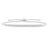 0.25 Carat Sterling Silver Lab Grown Diamond Bolo Bracelet | Ashley Stewart