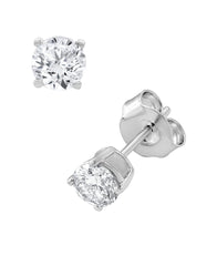 0.50 Carat Lab Grown Round Cut Solitaire Diamond Necklace Set | Ashley Stewart