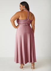 Convertible Multi Way Maxi Dress Blush | Ashley Stewart