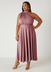 Convertible Multi Way Maxi Dress Blush | Ashley Stewart