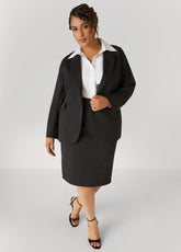 Pull On Ponte Skirt Black | Ashley Stewart
