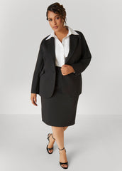 Pull On Ponte Skirt Black | Ashley Stewart