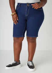 Plus Size Jean Shorts Plus Size Mid Rise Denim Shorts Lt Sky Blue | Ashley Stewart