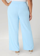 Pull On Straight Leg Pants POWDER BLUE | Ashley Stewart