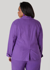 Millennium Cuffed Blazer Pansy | Ashley Stewart