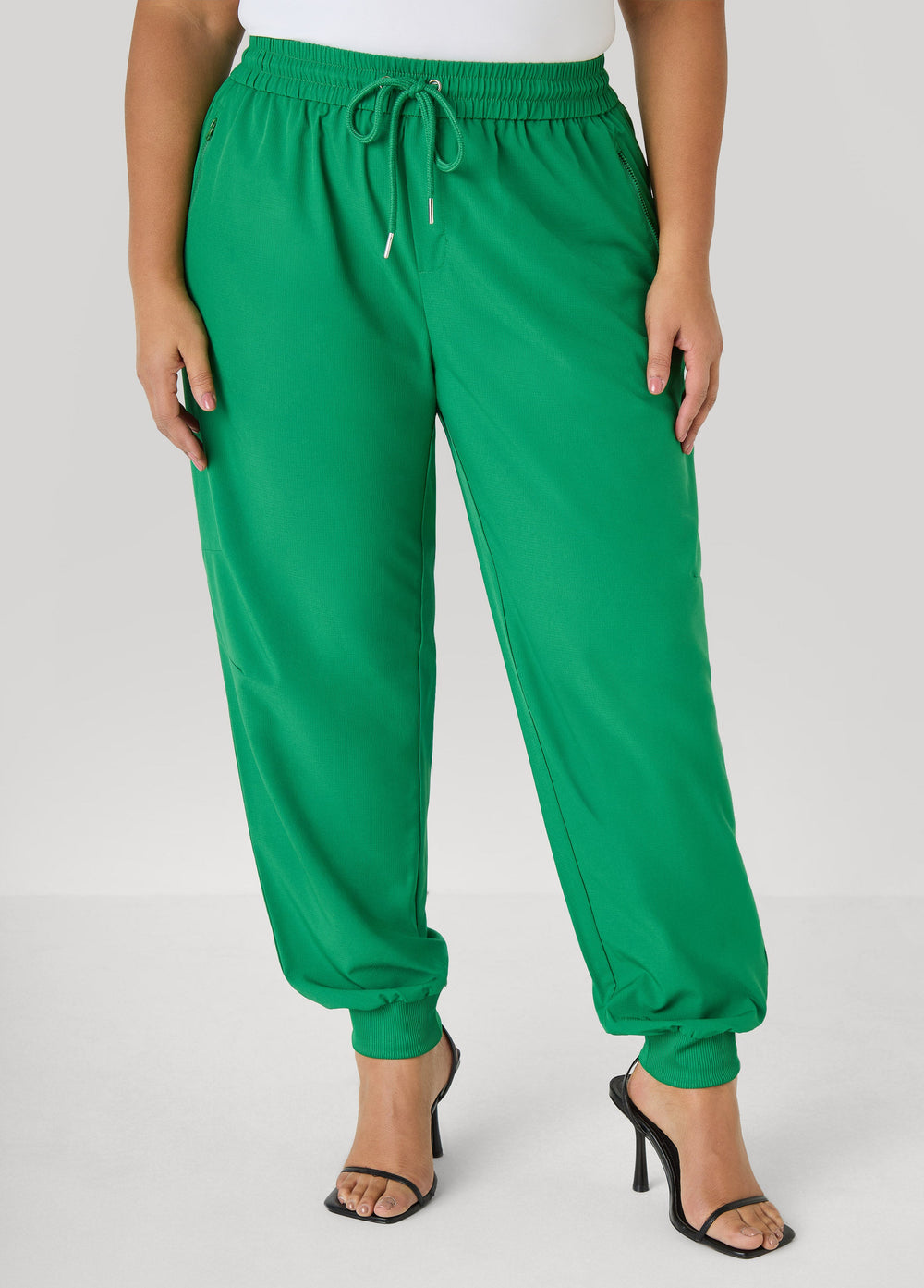 Drawstring Mid Rise Joggers Amazon | Ashley Stewart