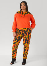Printed Joggers SPICY ORANGE | Ashley Stewart