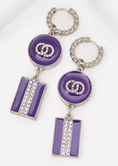 Crystal Rings Earrings Pansy | Ashley Stewart